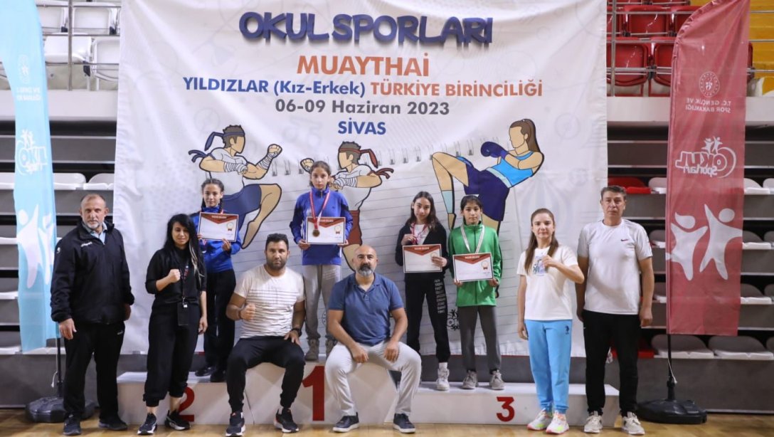 Okul Sporları Muaythai Yıldızlar Türkiye Şampiyonasında Kabacık İmam Hatip Ortaokulu Öğrencilerimizden Büyük Başarı