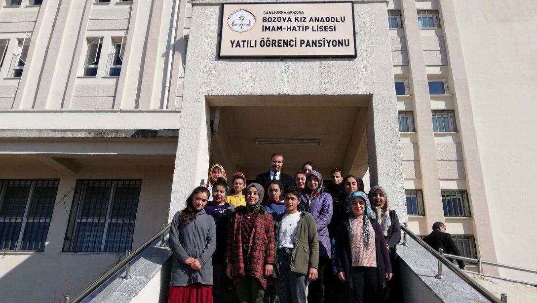İlçe Milli Eğitim Müdürümüz Kız Anadolu İmam Hatip Lisesi Öğrenci Pansiyonunu Ziyaret Etti